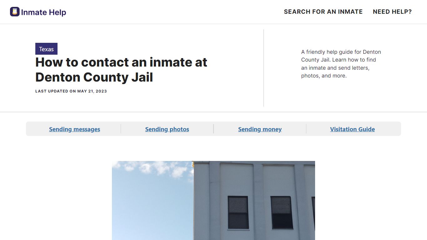How to contact an inmate at Denton County Jail - Inmate Help